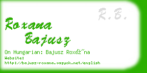 roxana bajusz business card